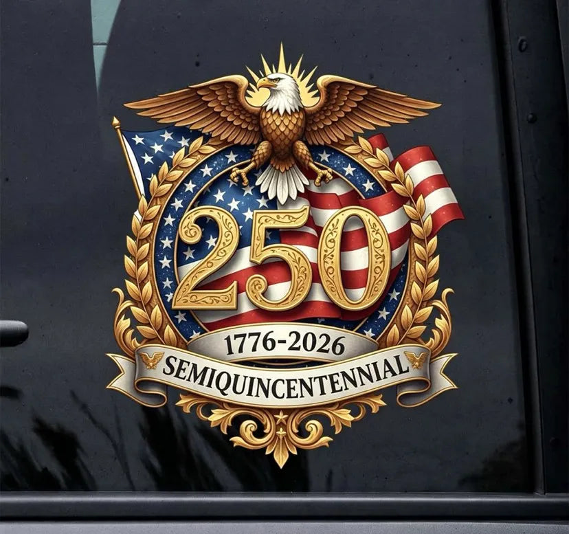 250th Patriotic Stickers — Free For You—2 Styles Sent Randomly