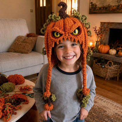 🔥LAST DAY 50% OFF - 🎃 Halloween Monster Hood DIY Crochet Kit | Premium Soft Yarn Materials with Step-by-Step Guide DIY Handmade Wearable Character Hood 🧶🎭✨
