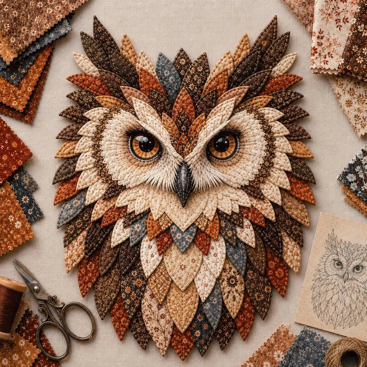 🍂 Autumn Woodland Owl
