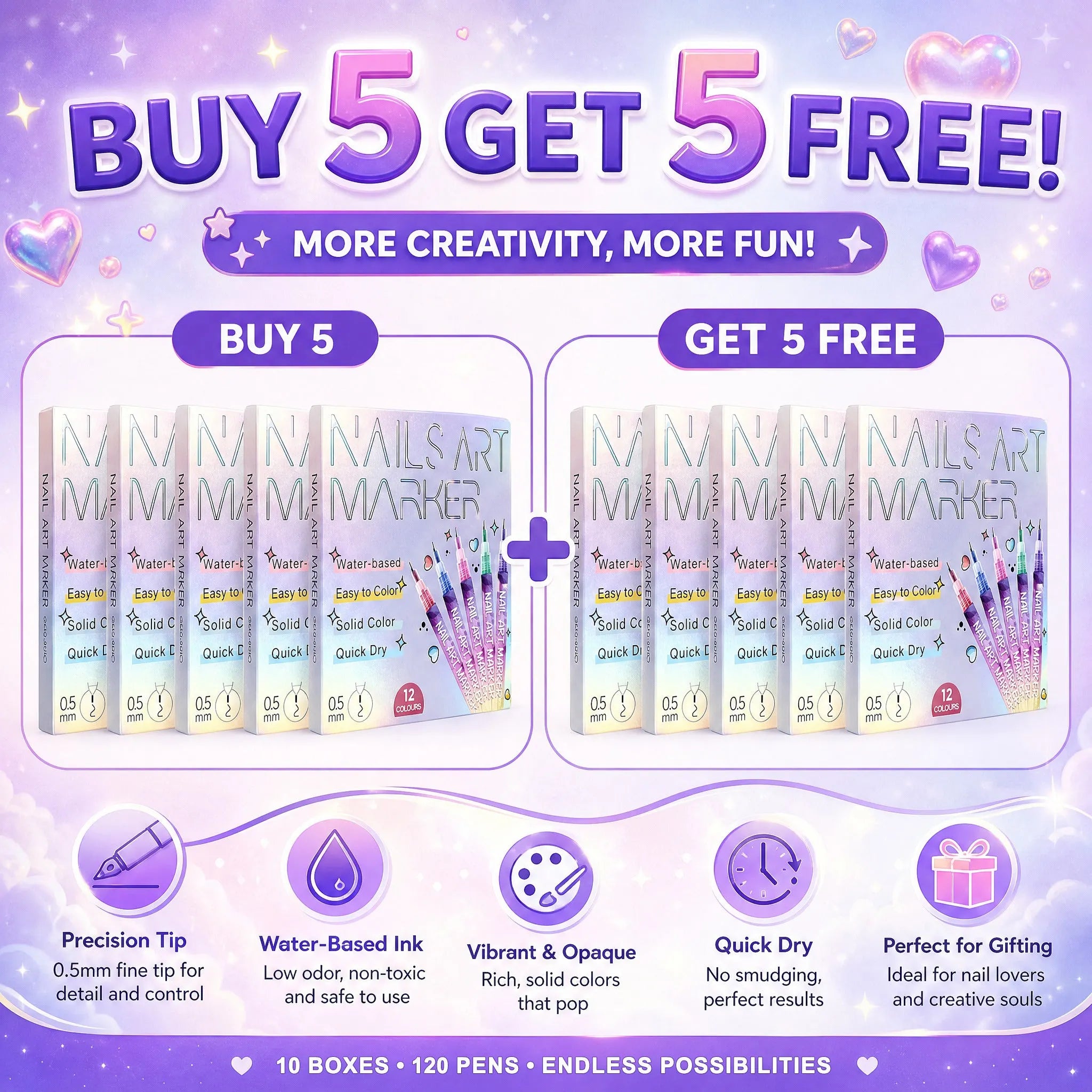 🔥🔥Buy 5 get 5 free - 10 sets 🎁EACH ONL$6.99!!💥