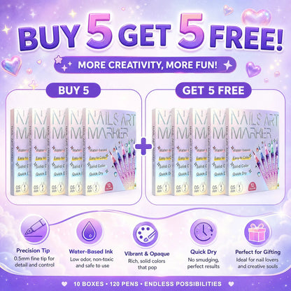 ⏳ LAST DAY SALE 50% OFF! 🎁12 Colors Nail Art Pens Set🎨💅