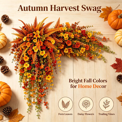 💥Last Day 60% OFF🍂 Artificial Fall Harvest Hanging Basket - Autumn Porch & Door Decoration