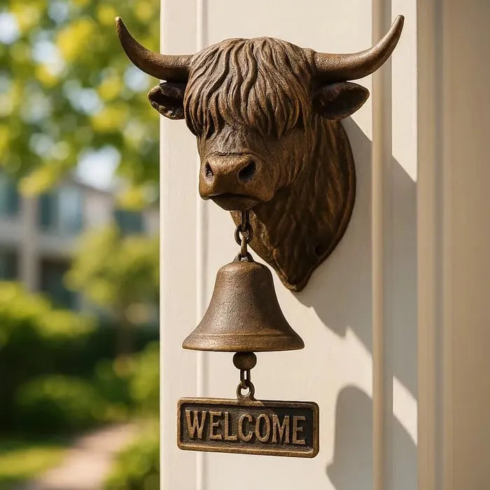 Last Day 49% OFF - Highland Cow Welcome Bell