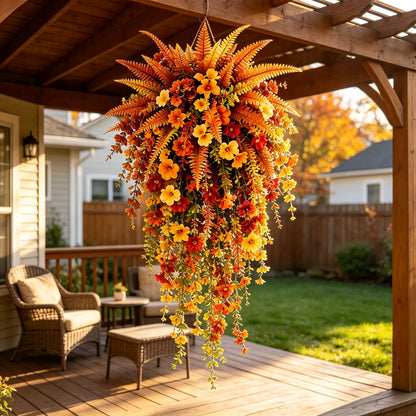 💥Last Day 60% OFF🍂 Artificial Fall Harvest Hanging Basket - Autumn Porch & Door Decoration