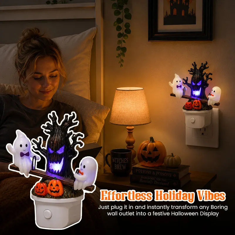 Spooky Cute See-Saw Ghost Glowing Night Light 🎃👻