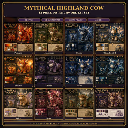 Mythical Highland Cow DIY Sewing Kit 🐮✨🔥New product launch🌙🔥