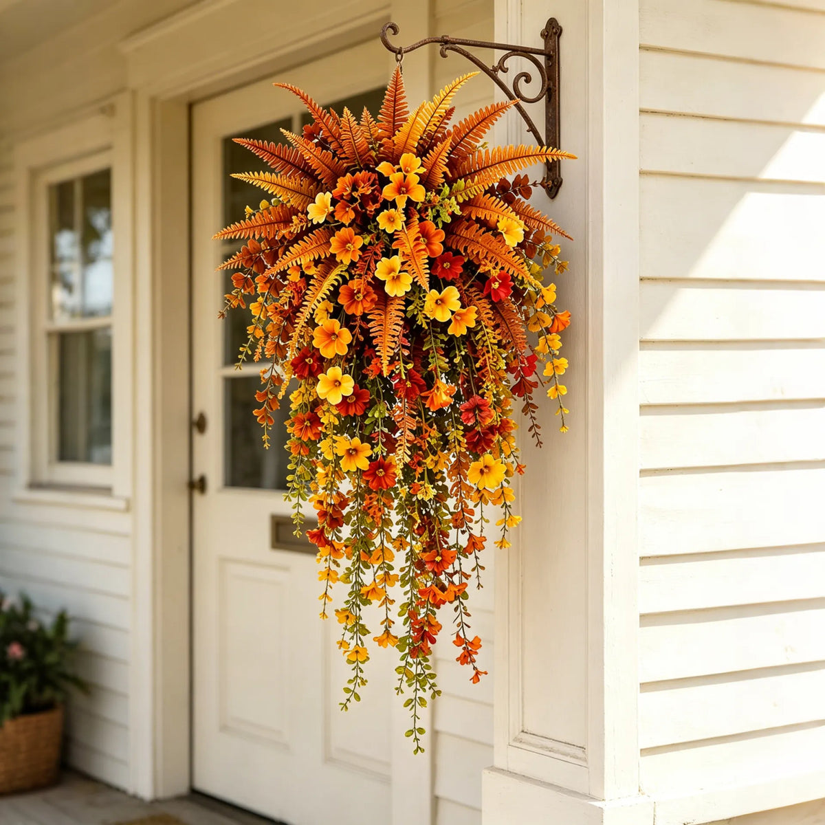 💥Last Day 60% OFF🍂 Artificial Fall Harvest Hanging Basket - Autumn Porch & Door Decoration