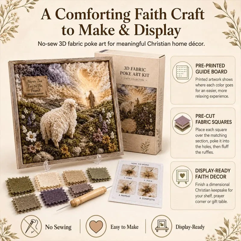 🔥 Last Day 49% OFF - ✝️3D Christian Fabric Poke Art Kit(📦Buy 2 Free Shipping)