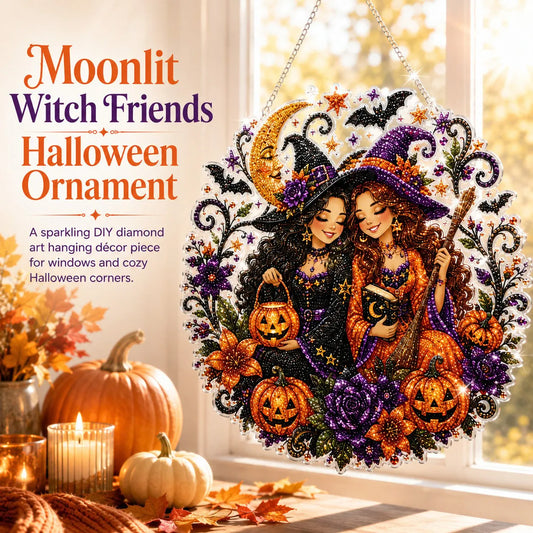 🔥Last Day 49% OFF - 🧙‍♀️🎃Halloween Witch Friendship Diamond Art Window Suncatcher(📦Buy 3 Free Shipping)