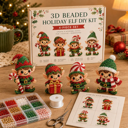 3D Beaded Magical Elf DIY Kit – Cute Fantasy Craft Collectibles