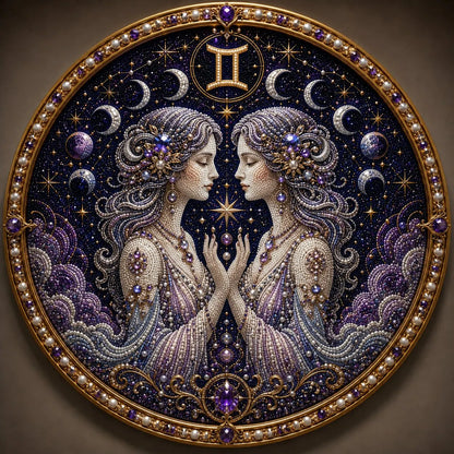 🔥Last Day 49% OFF - 12 Zodiac Signs Pearl Art Kit ♈🌙