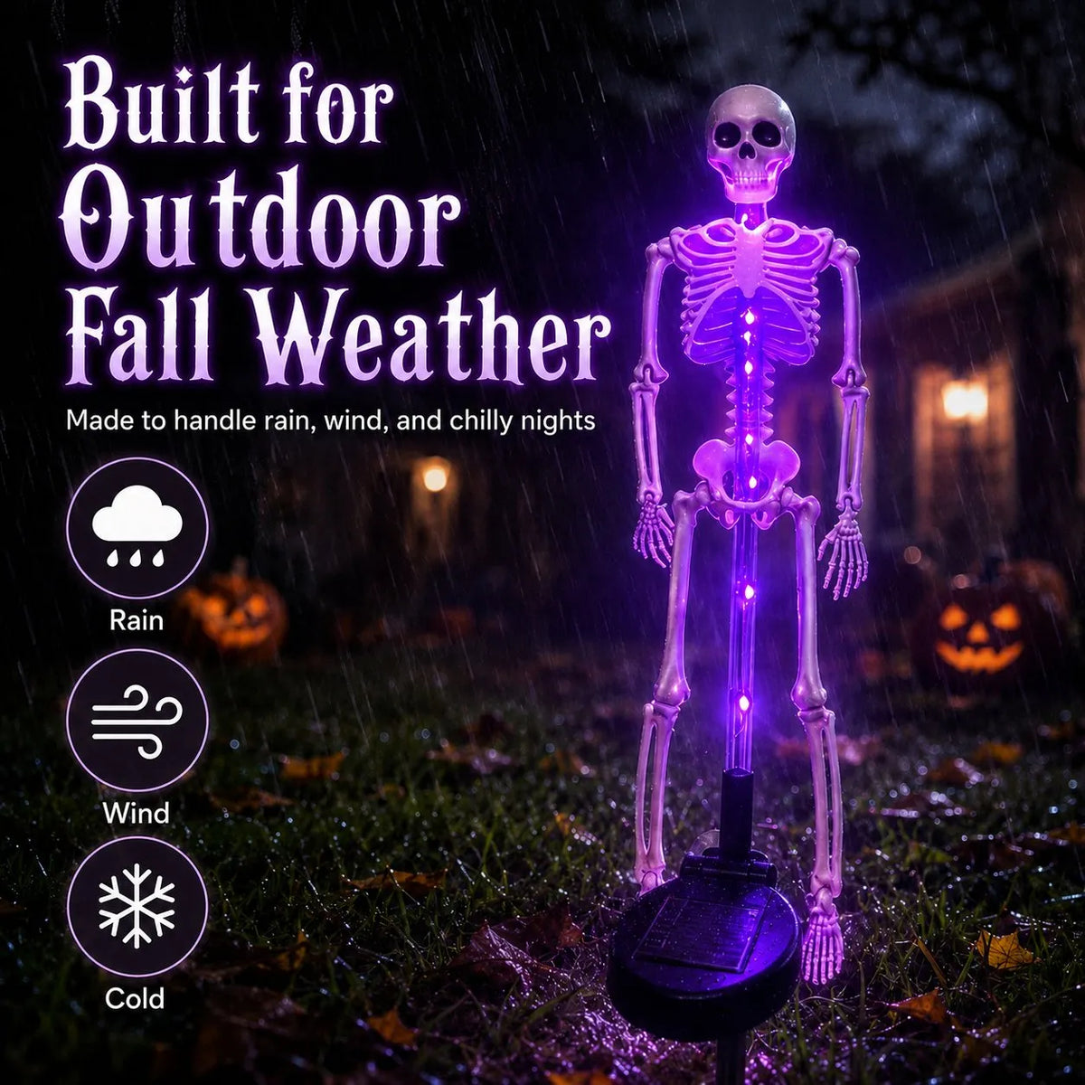💀 Solar Skeleton Yard Stake