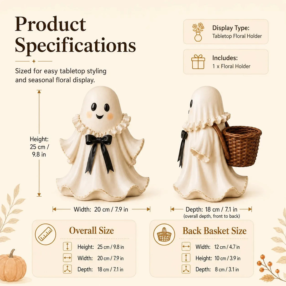 Fall Halloween Floral Holde