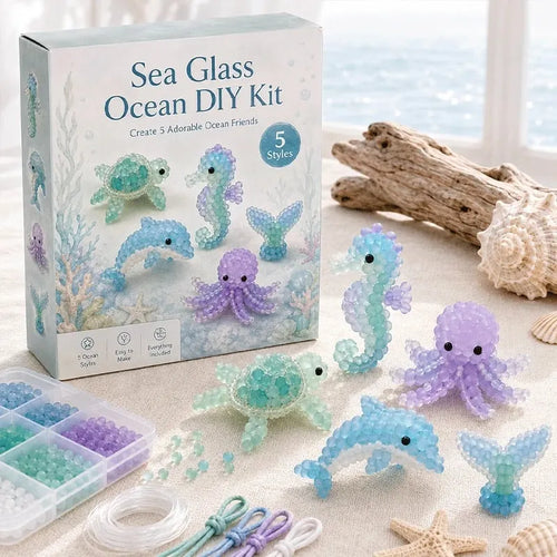 🔥LAST DAY 50% OFF -🐳 Frosted Sea Glass-Style Beading DIY Kit✨
