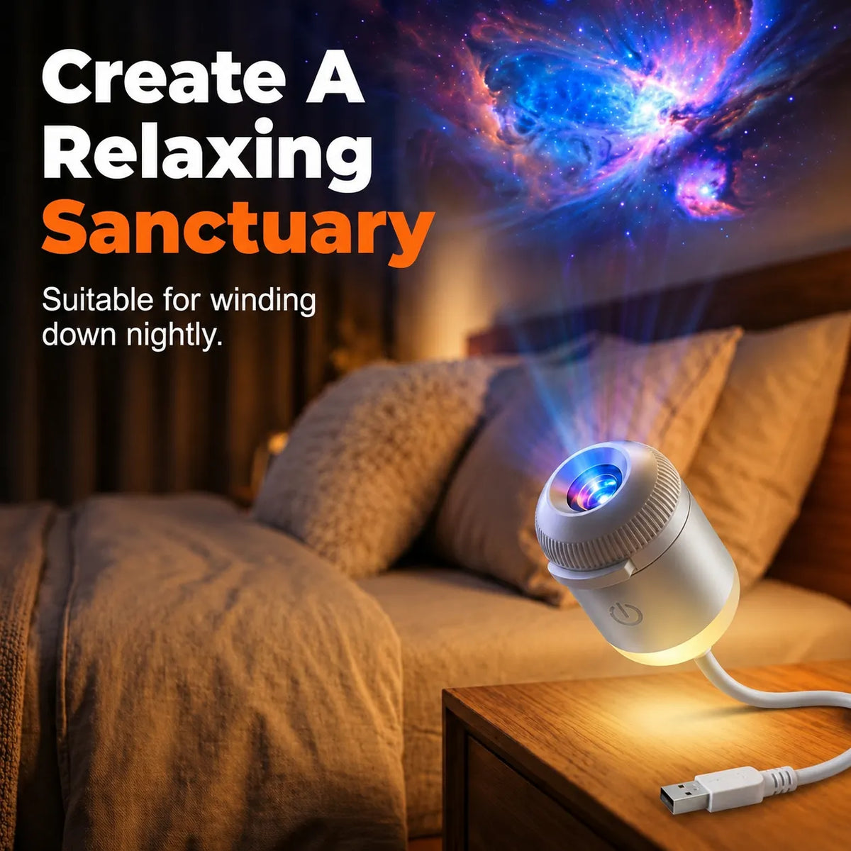🔥LAST DAY 49% OFF-3-in-1 Galaxy Projector Night Light