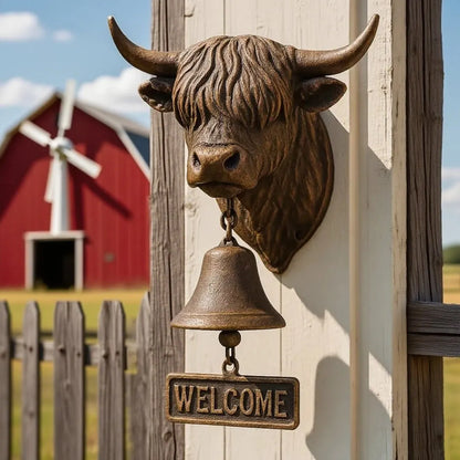 Last Day 49% OFF - Highland Cow Welcome Bell