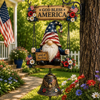 🔥Hot Selling 50% OFF – Rustic Garden Gnome Bell Outdoor Decor 🐞🌼