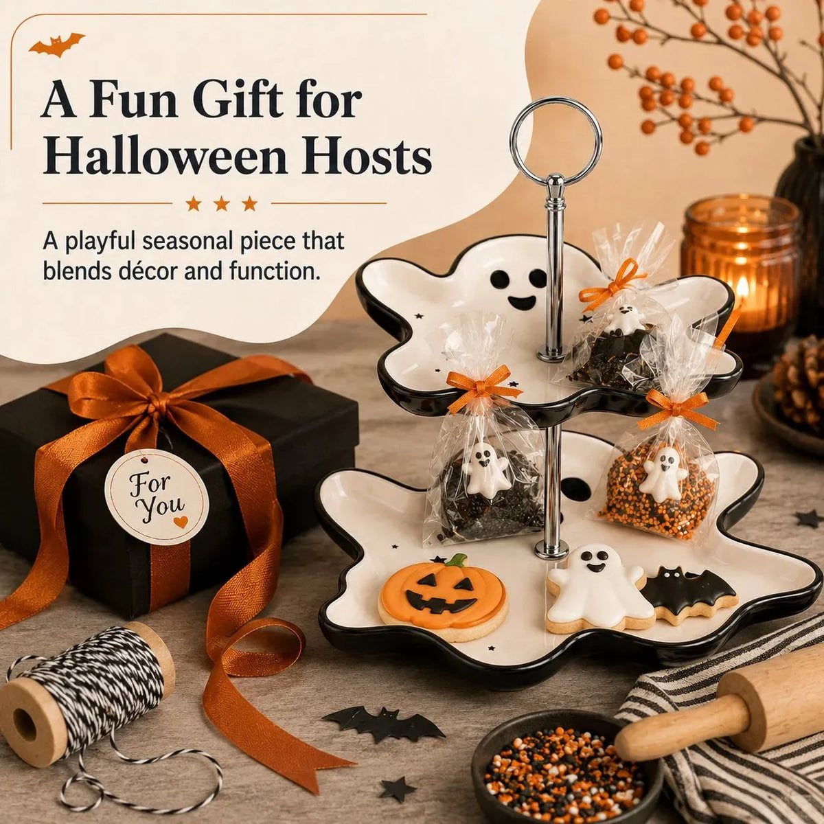 Two-Tier Ghost Serving Stand