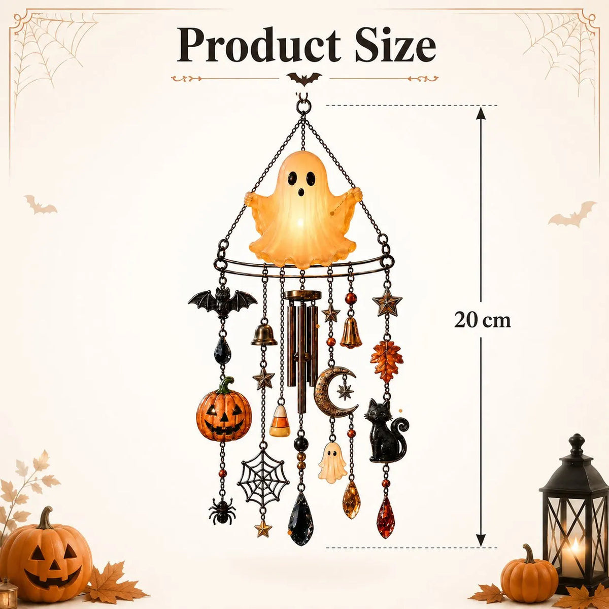 🔥 Halloween-Frühaktion: 49 % Rabatt 👻 Leuchtendes Geister-Windspiel
