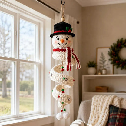 🔥 LAST DAY 49% OFF – ☃️ Crochet Snowman Spiral Ornament DIY Kit | Complete Beginner-Friendly Set with Soft Yarn, Crochet Hook, Festive Beads, Snowflakes & Step-by-Step Guide 🧶🎄✨