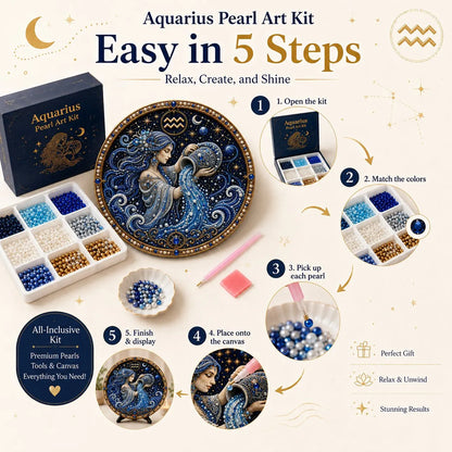 🔥Last Day 49% OFF - 12 Zodiac Signs Pearl Art Kit ♈🌙