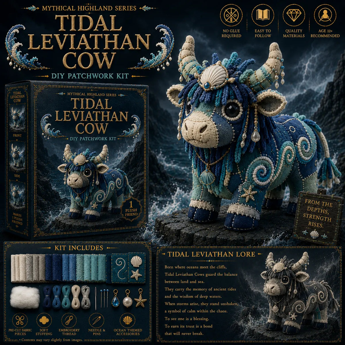 Mythical Highland Cow DIY Sewing Kit 🐮✨🔥New product launch🌙🔥