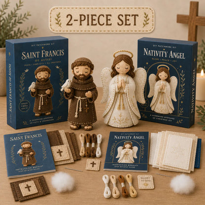 Faith-Filled DIY Patchwork Kit Bundle – 2-Piece Handmade Keepsake Set ✝️