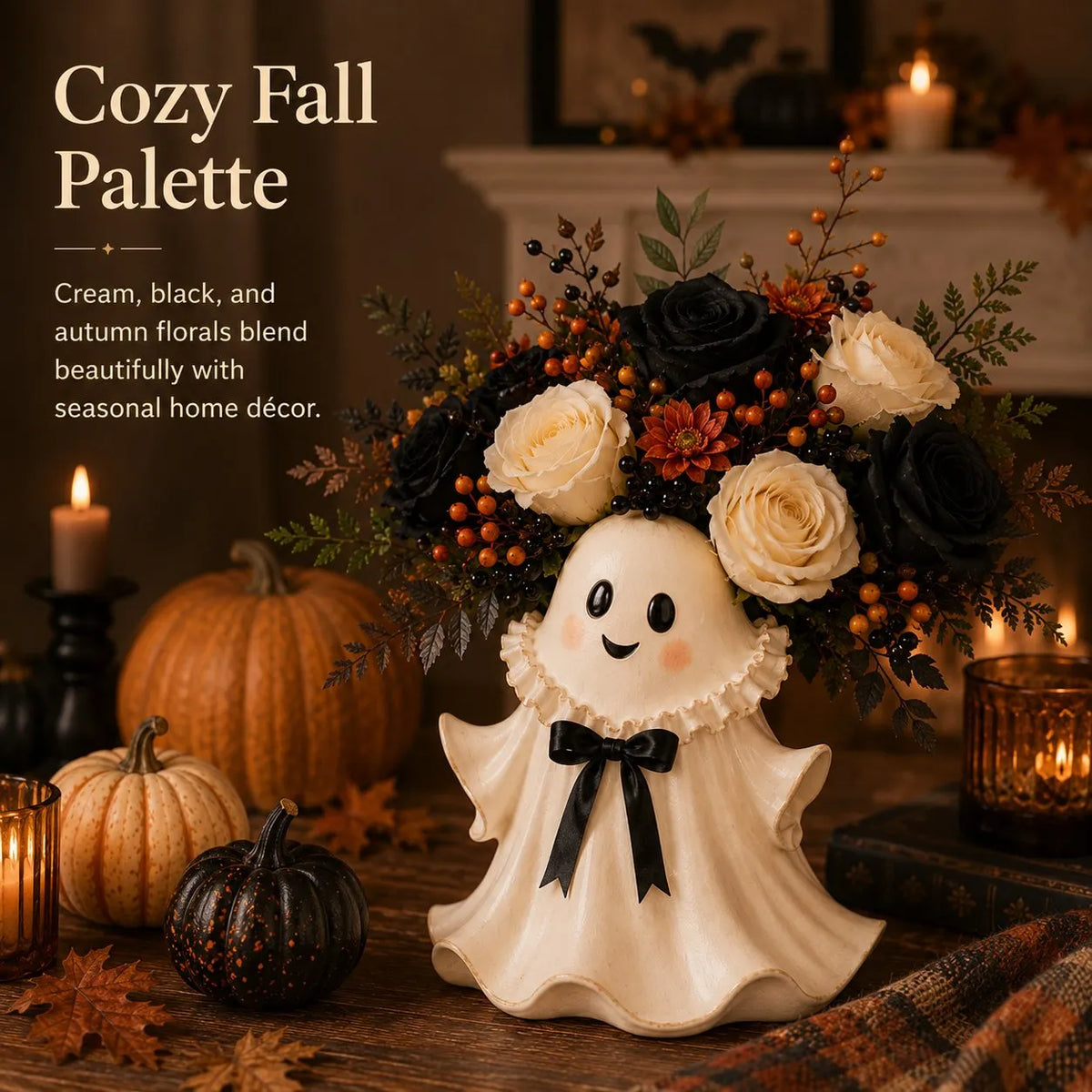 Fall Halloween Floral Holde