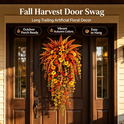 💥Last Day 60% OFF🍂 Artificial Fall Harvest Hanging Basket - Autumn Porch & Door Decoration