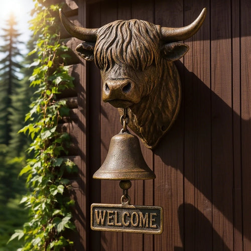 Last Day 49% OFF - Highland Cow Welcome Bell