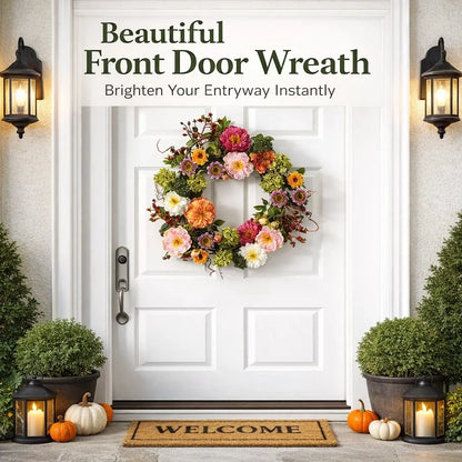 🌸 Mixed Peony Floral Wreath 🔥
