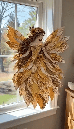 🧚‍♀️🌸 Premium Fairy Patchwork DIY Kit | High-Quality Layered Fabric with Floral Wings DIY Handmade Fantasy Wall Decor ✨