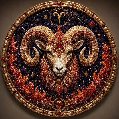 🔥Last Day 49% OFF - 12 Zodiac Signs Pearl Art Kit ♈🌙