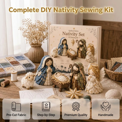 ✨ Bring the Story of Christmas to Life: DIY Patchwork Nativity Scene Sewing Kit✝️