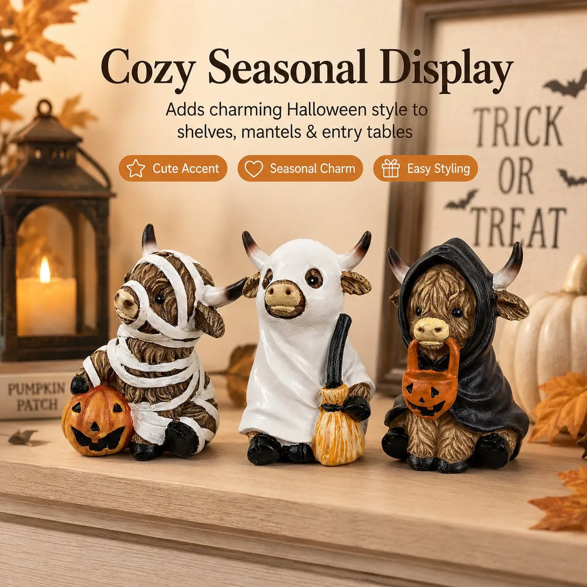 🎃🐮 Bring Home the Cutest Highland Cow Halloween Vibe