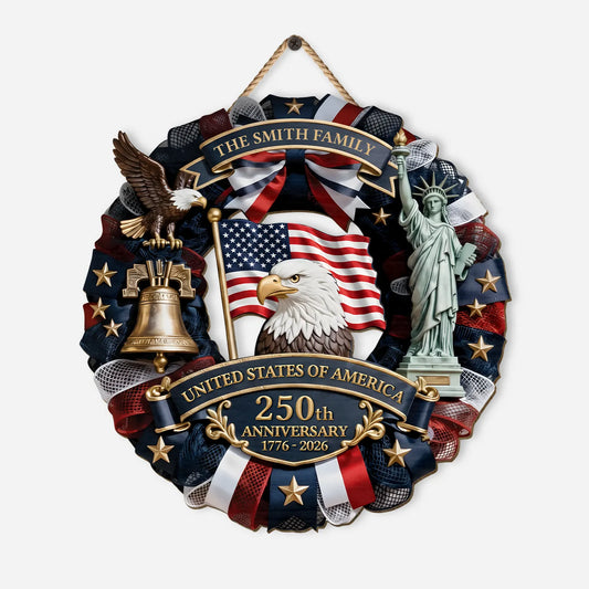 America 250th Anniversary Wood Sign - 4th of July Gifts