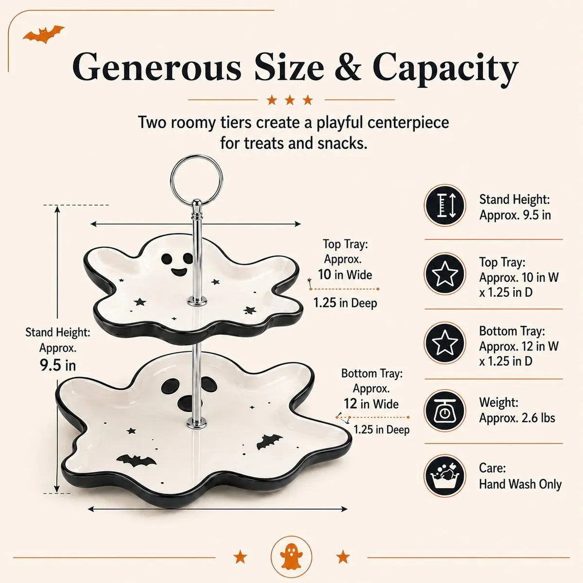 Two-Tier Ghost Serving Stand