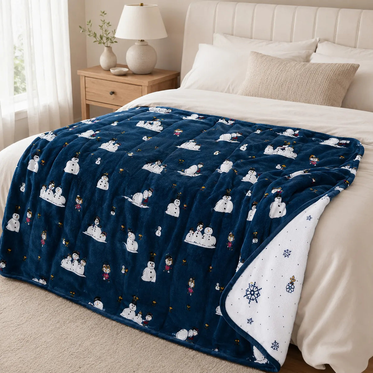 Snowman Winter Throw Blanket