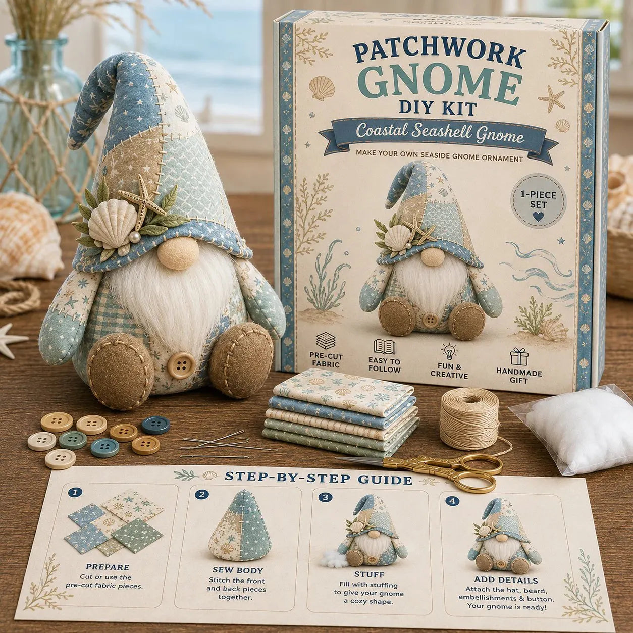Coastal Seashell Gnome