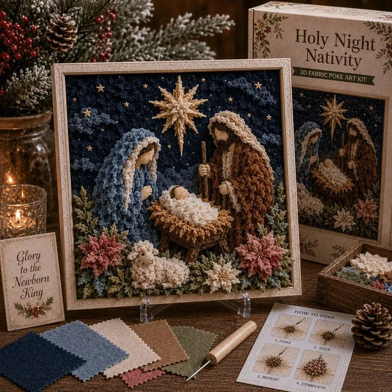 🔥 Last Day 49% OFF - ✝️3D Christian Fabric Poke Art Kit(📦Buy 2 Free Shipping)