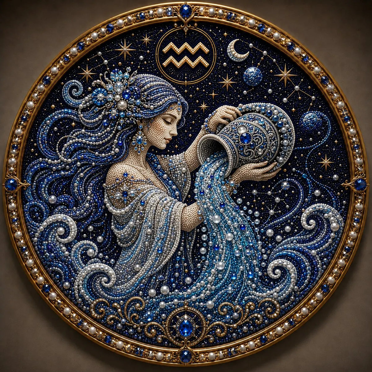 🔥Last Day 49% OFF - 12 Zodiac Signs Pearl Art Kit ♈🌙