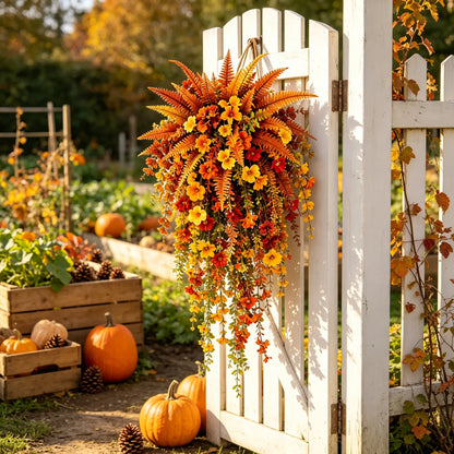 💥Last Day 60% OFF🍂 Artificial Fall Harvest Hanging Basket - Autumn Porch & Door Decoration