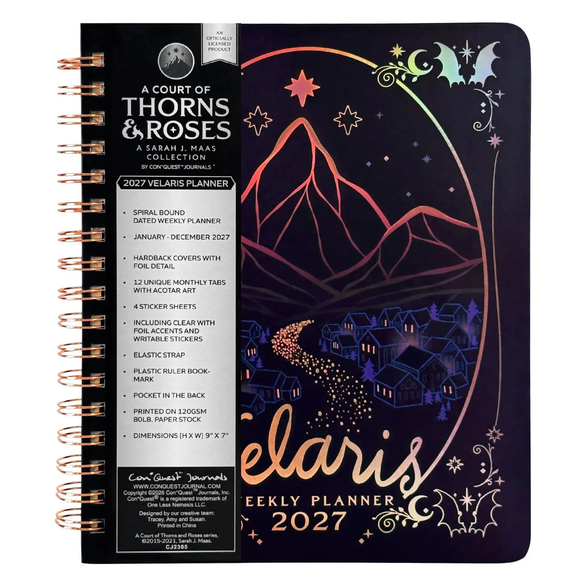 🌙 A Court of Thorns and Roses: Velaris 2027 Weekly Planner ✨ Officially Licensed Fantasy Organizer