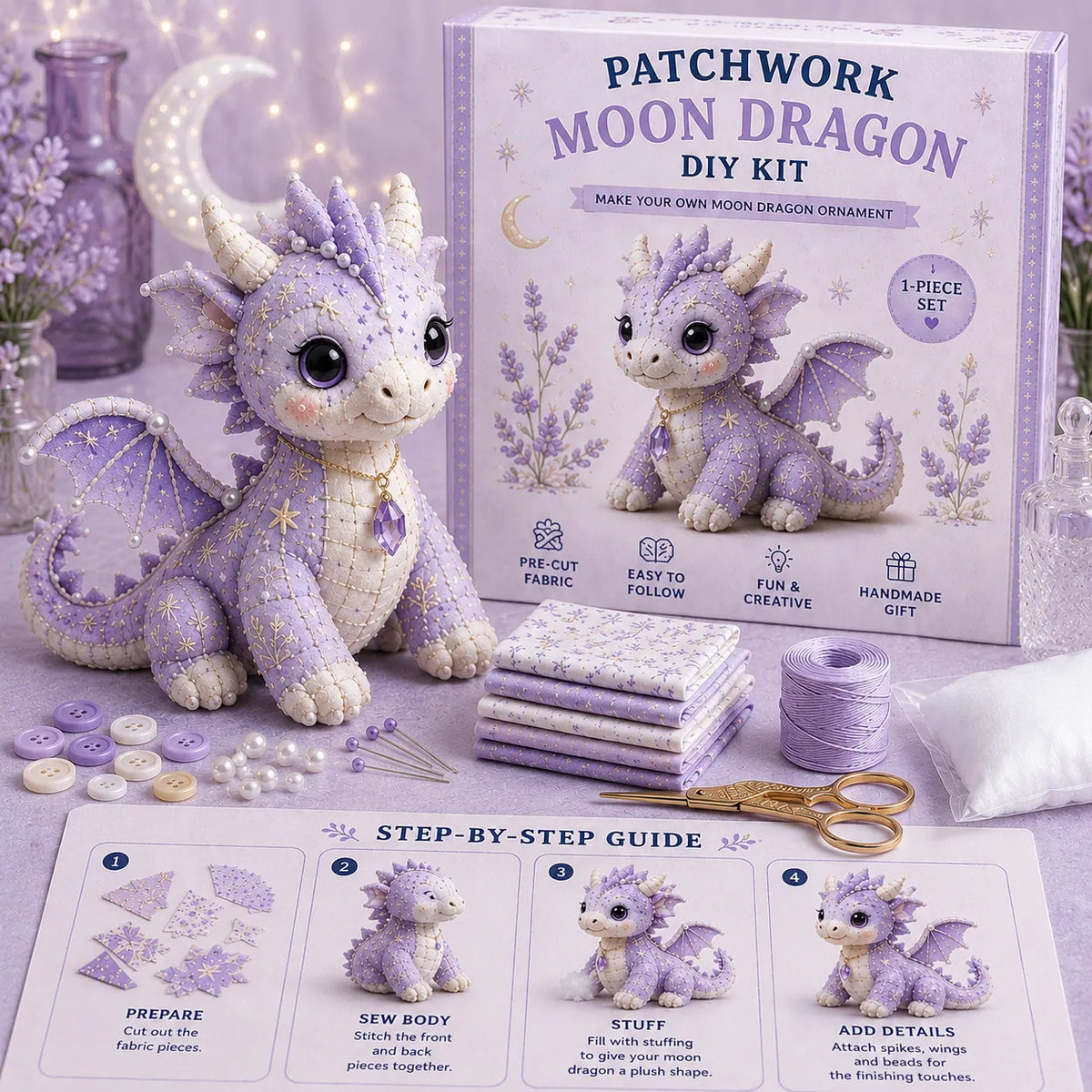 DIY Patchwork Dragon Kit – Craft Your Own Magical Collectible Dragon Plush🔥Last 4 hours🔥BUY 2 GET 1 FREE (3 PCS)🎁For Your Family❤️
